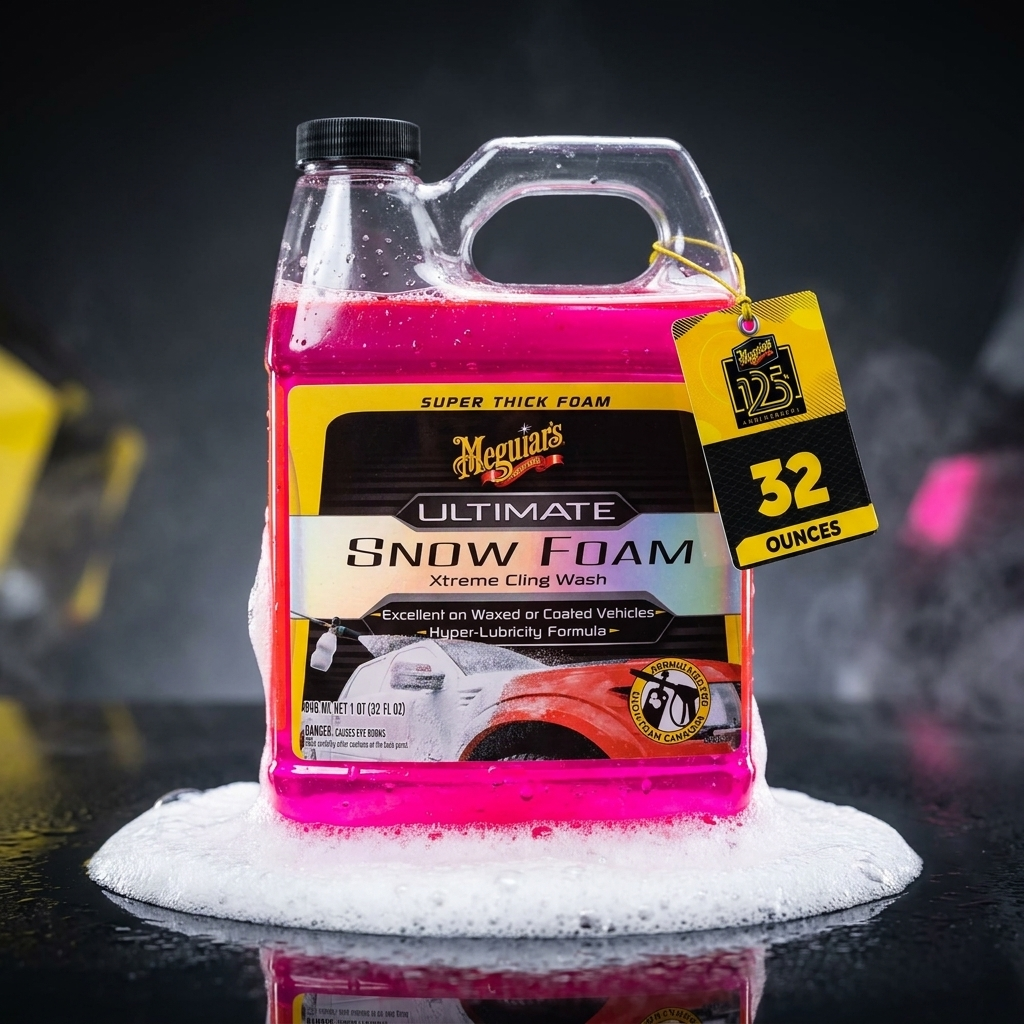 Meguiar's G19151 Ultimate Snow Foam Wash, Pink Foaming Car Wash Soap for Foam Cannons & Foam Guns