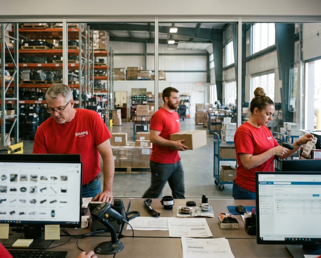 4Shops order desk and warehouse team serving bodyshops