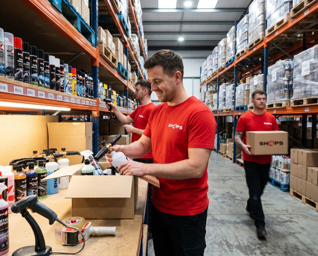 4Shops team packing orders in the warehouse